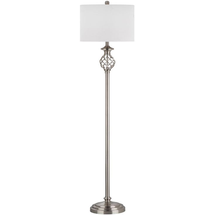 Safavieh Lighting 60 Inch Sophia Nickel Floor Lamp – 15"x15"x (View 12 of 15)
