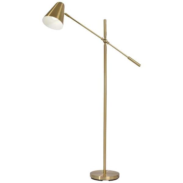 Satin Brass Floor Lamps Inside Most Popular Ottlite Archer 55.5 In (View 3 of 15)