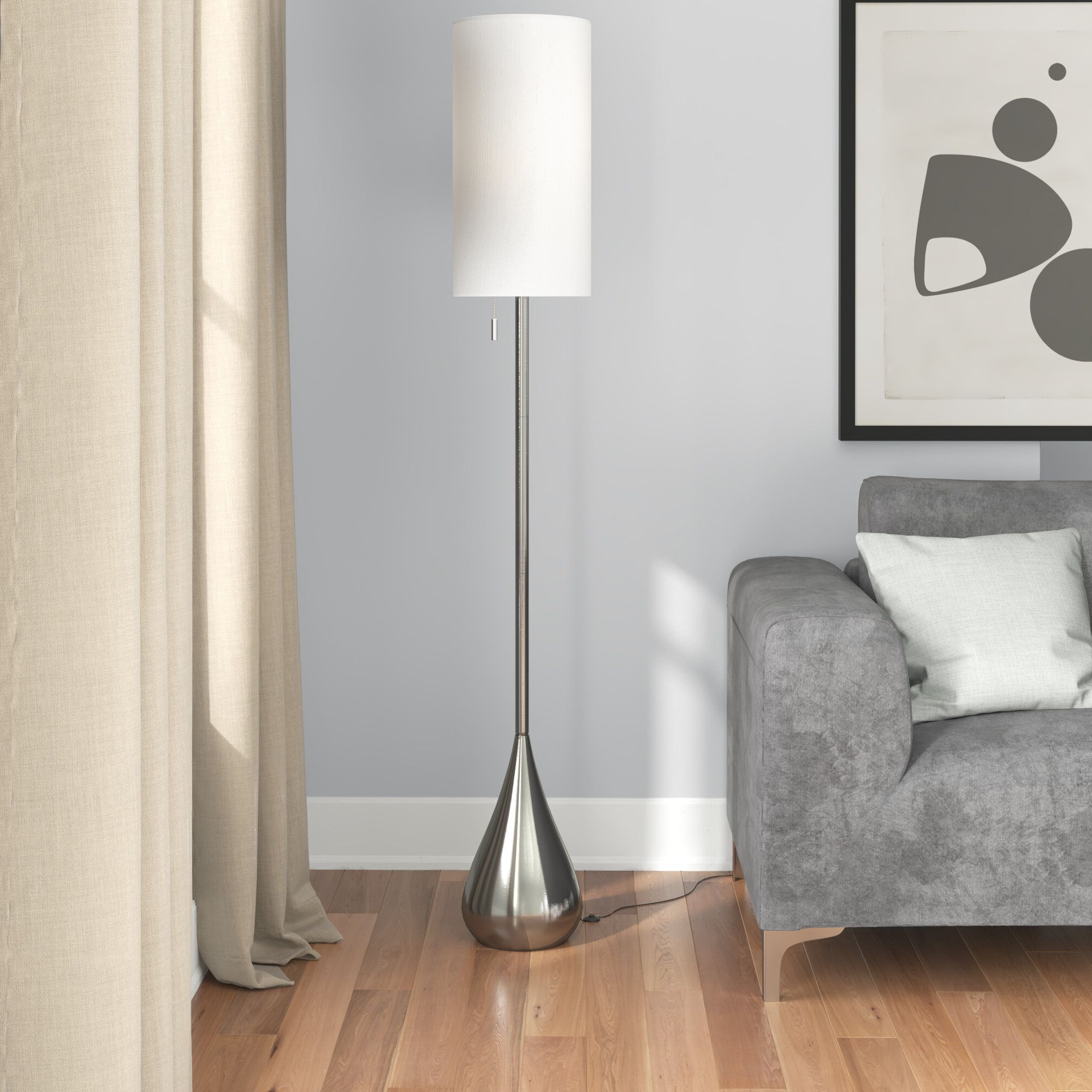 Silver Floor Lamps You'll Love In  (View 4 of 15)