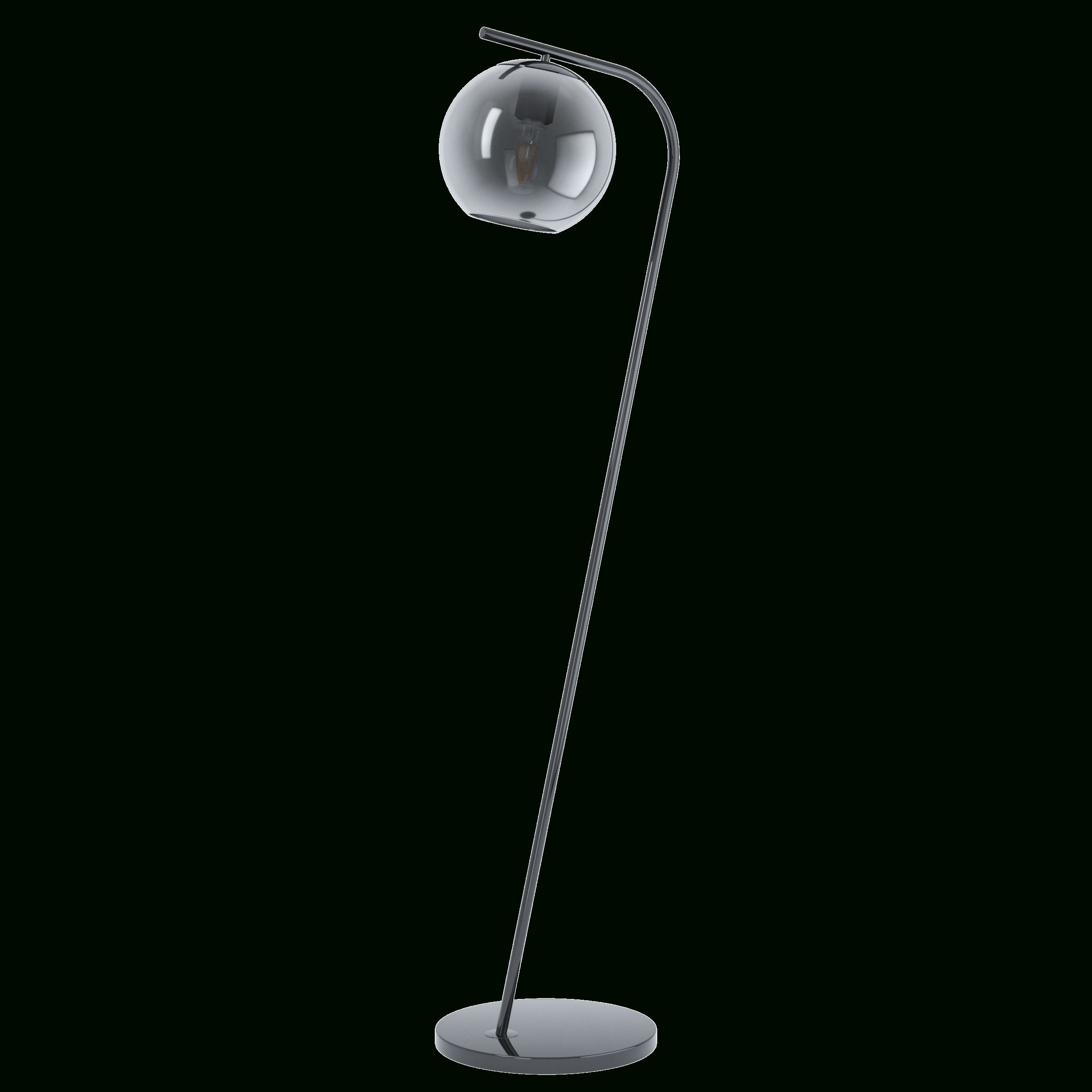 Terriente Black Smoke Glass Floor Lamp – Led Lighting Designs Pertaining To Most Current Smoke Glass Floor Lamps (View 4 of 15)