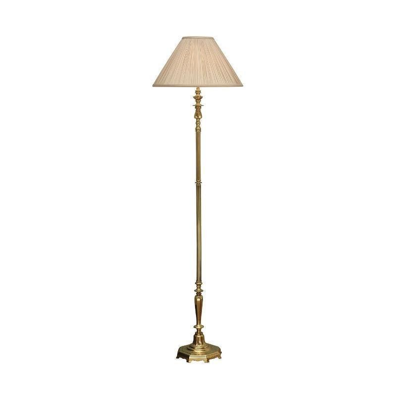 Traditional Floor Lamps Pertaining To Well Known Buy Asquith Solid Brass Floor Lamp With Beige Shade (View 8 of 15)