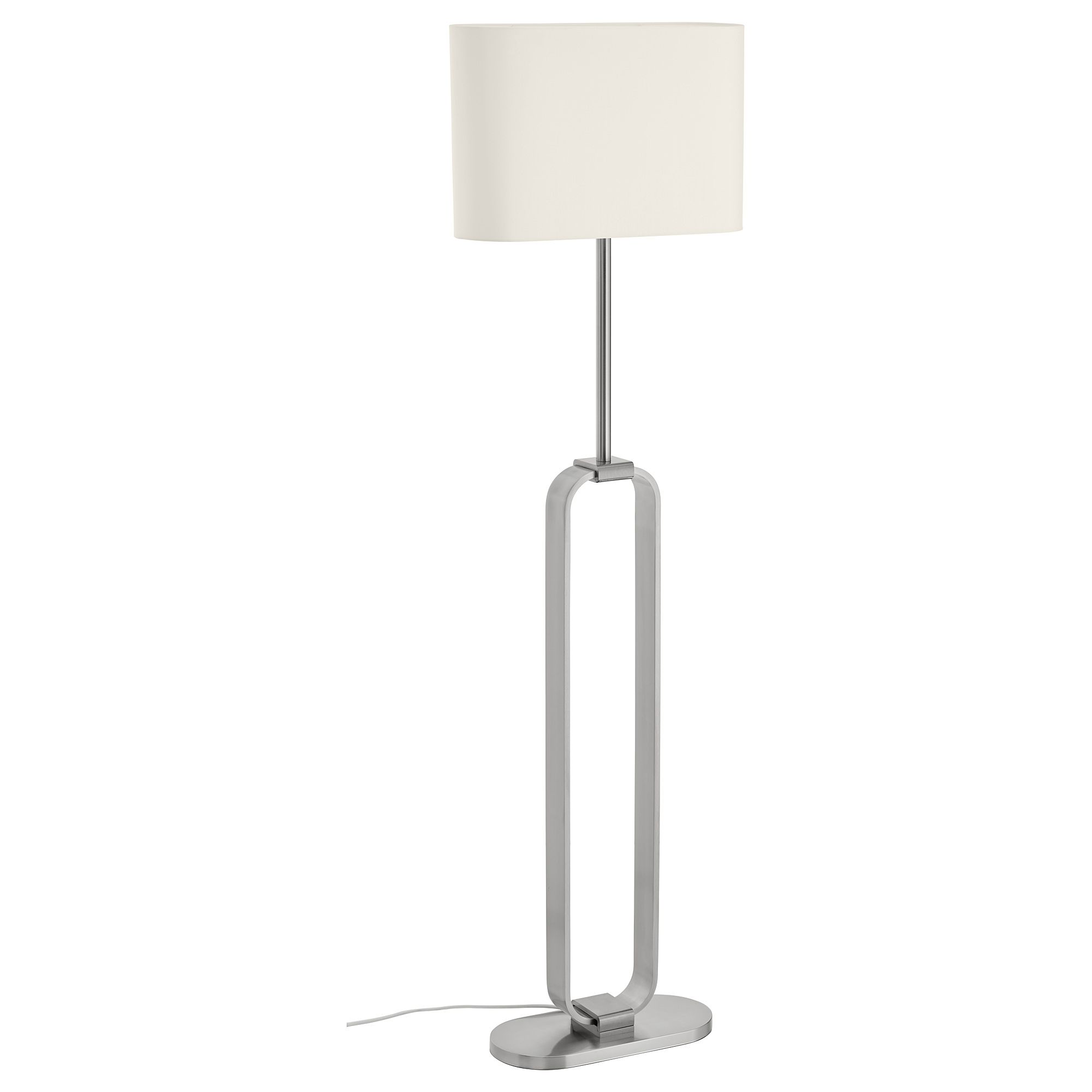 Uppvind Floor Lamp Nickel Plated/white 150 Cm (View 7 of 15)