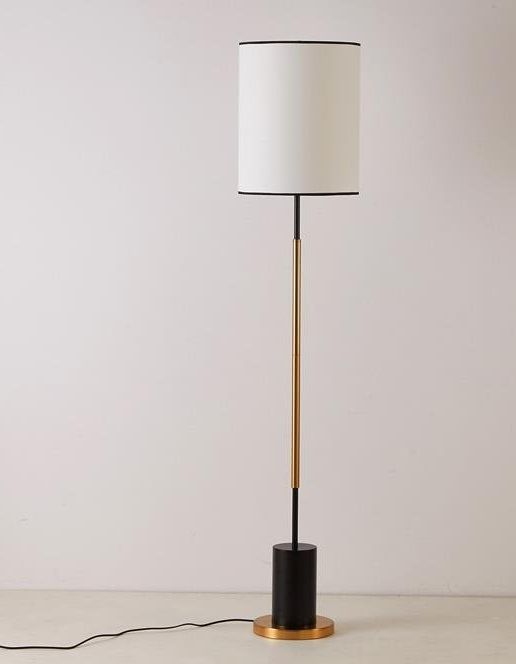 Wacuman Mid Century Modern Textured Fabric Shade Floor Lamp – Light Atelier In Well Known Textured Fabric Floor Lamps (View 3 of 15)
