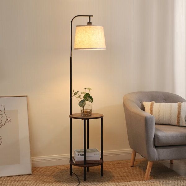 Wayfair Throughout 2020 Floor Lamps With 2 Tier Table (View 4 of 15)