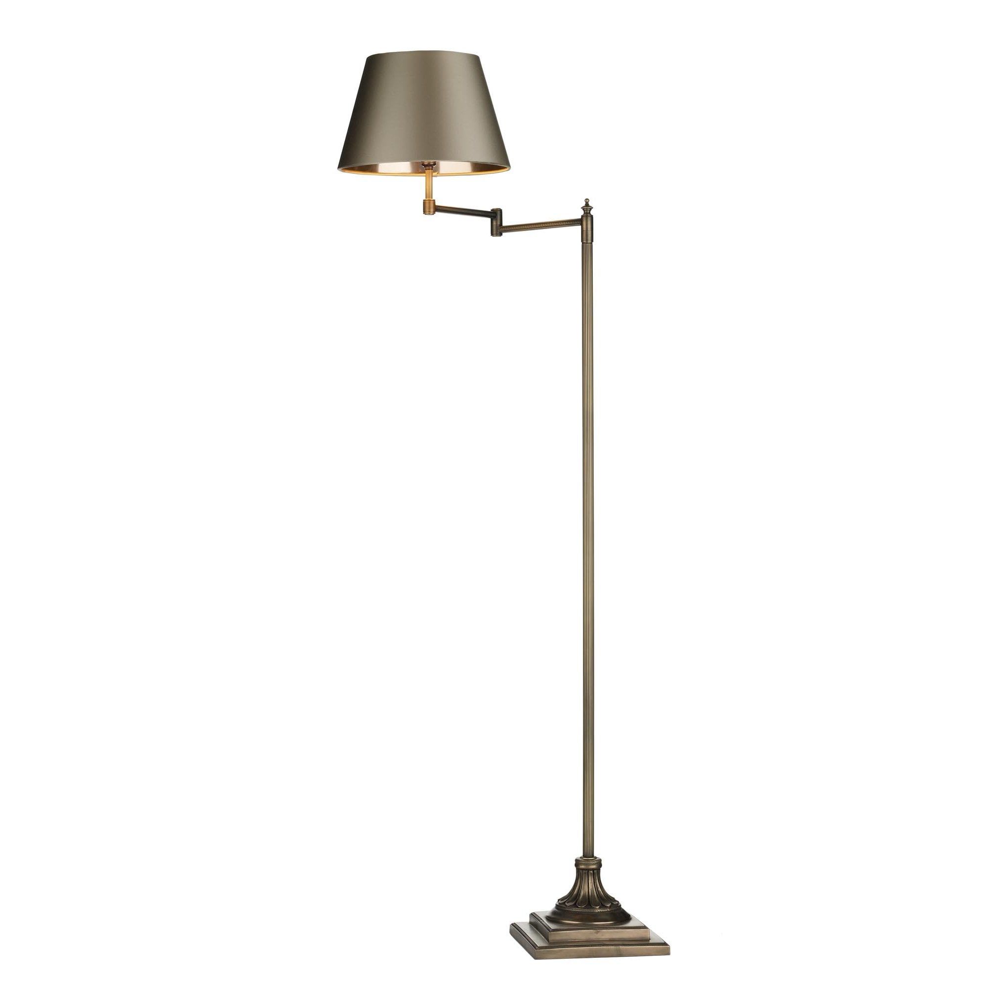 Well Known Antique Brass Floor Lamps In Floor Lamp Antique Brass With Swivel Arm Right Lighting And Lights Uk (View 14 of 15)