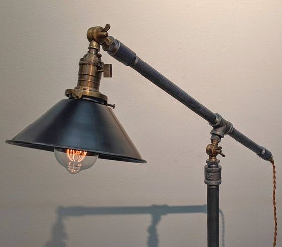 Well Known Industrial Floor Lamps Intended For Industrial Articulating Floor Lamp Standing Floor Light With – Etsy Italia (View 1 of 15)