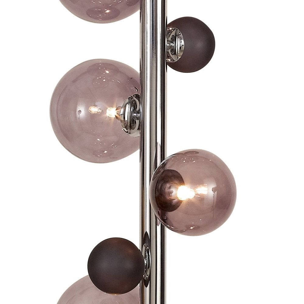 Well Known Smoke Glass Floor Lamps With Modern 8 Light Polished Chrome Floor Lamp (View 10 of 15)