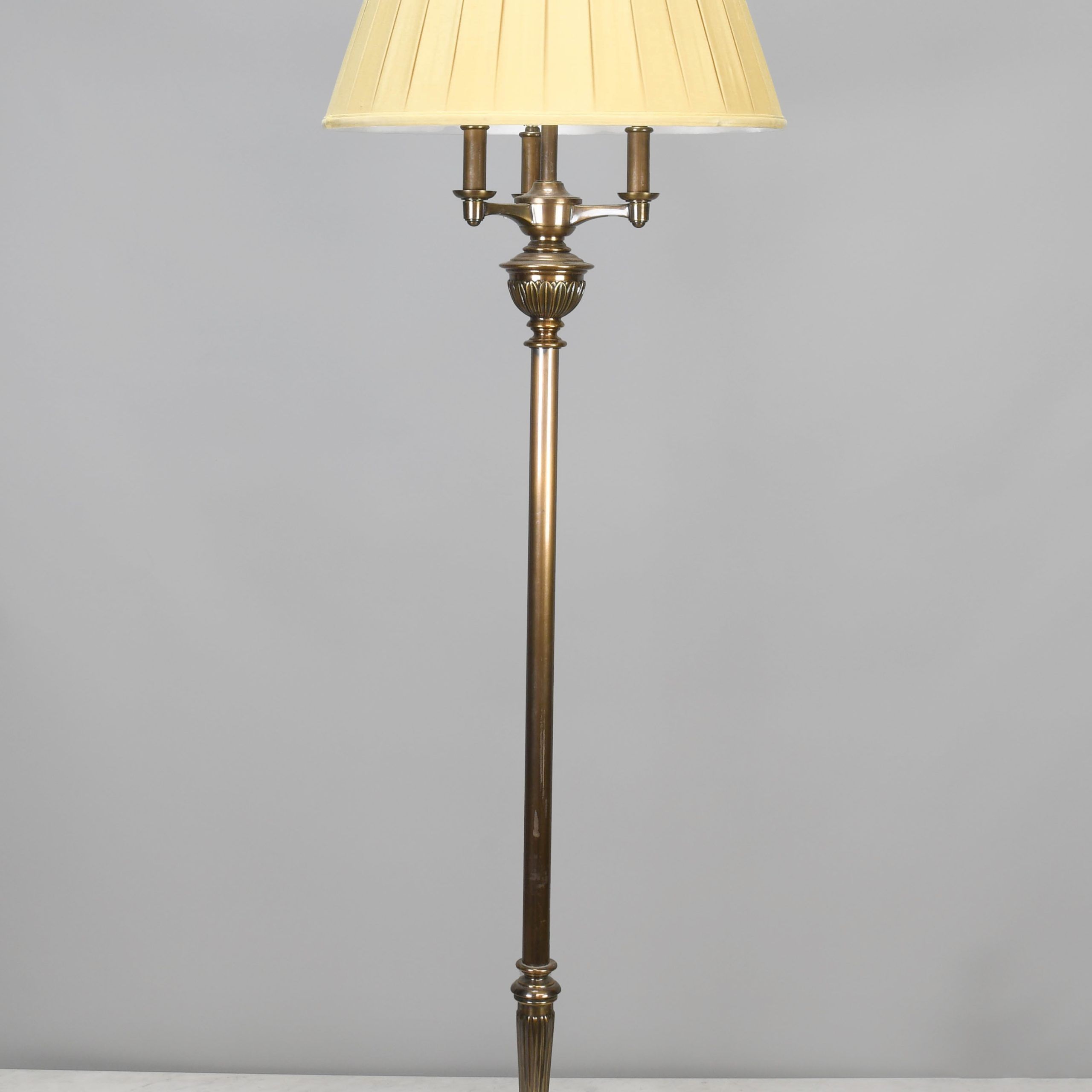 Well Known Three Candle Antique Brass Floor Lamp (View 6 of 15)