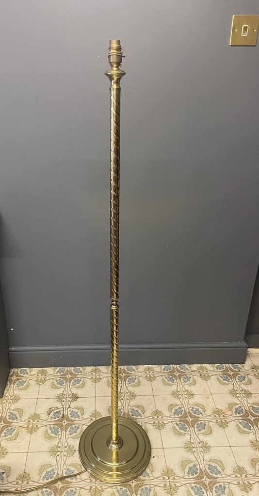 Well Known Vintage Brass Floor Lamp With Twist Detail £ (View 9 of 15)