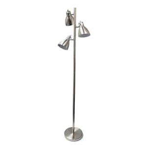 Well Liked Brushed Nickel – Floor Lamps – Lamps – The Home Depot Regarding Brushed Nickel Floor Lamps (View 14 of 15)