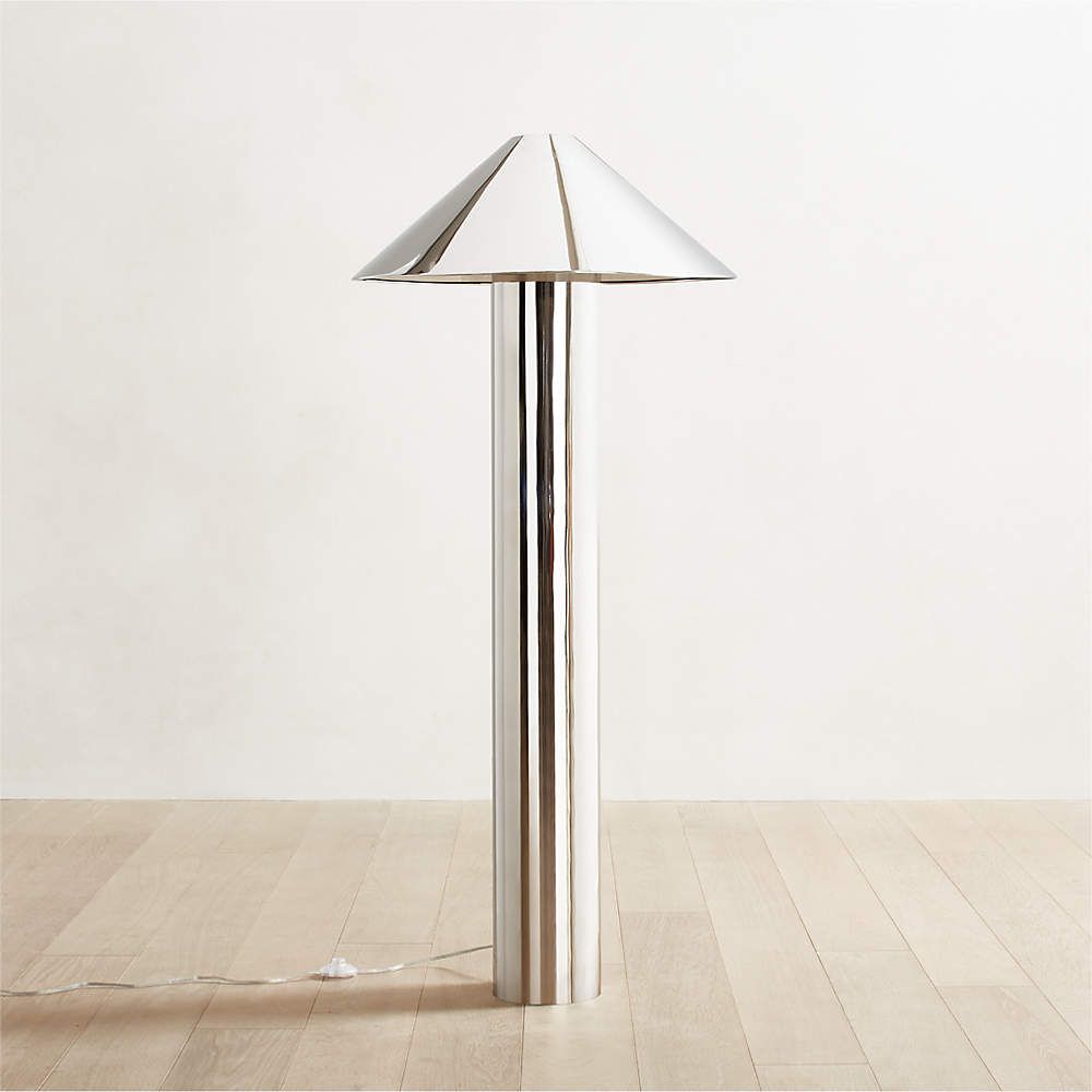Well Liked Brushed Steel Floor Lamps With Regard To Gigi Modern Polished Stainless Steel Floor Lamp + Reviews (View 8 of 15)