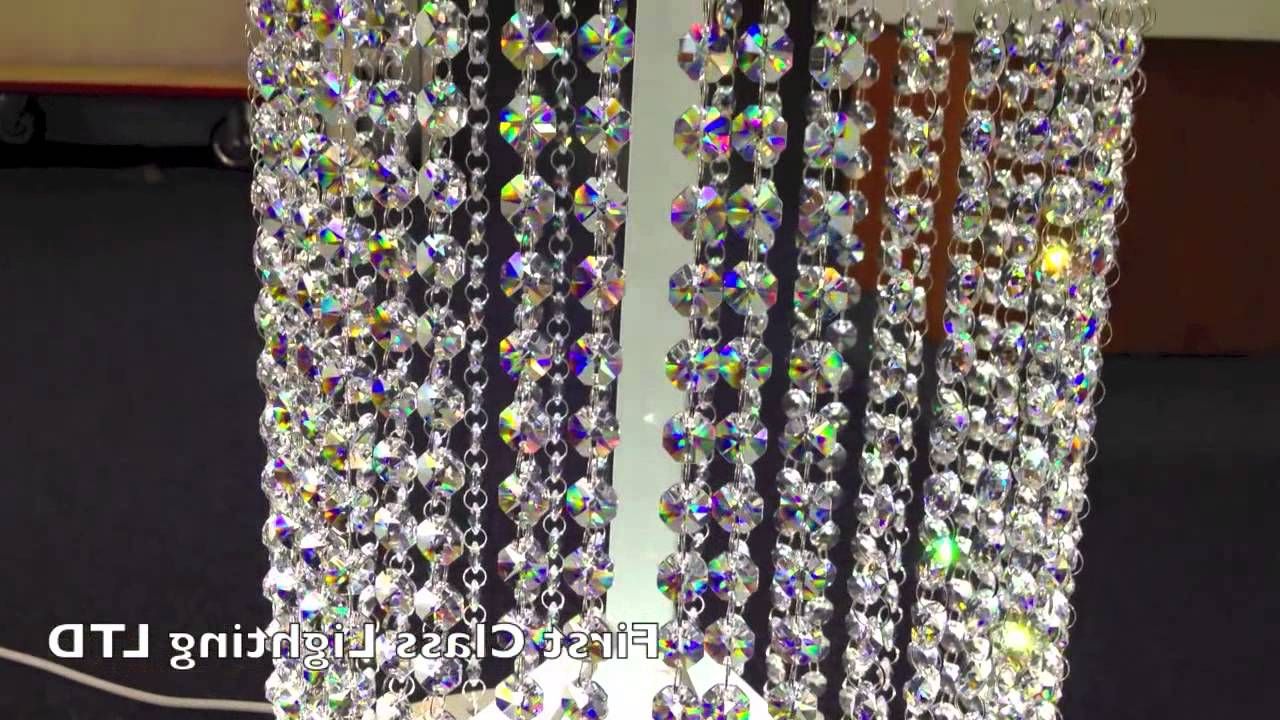 Widely Used Bespoke Custom Crystal Chandelier Pillers Floor Lamp From First Class  Lighting Ltd – Youtube Regarding Crystal Bead Chandelier Floor Lamps (View 11 of 15)