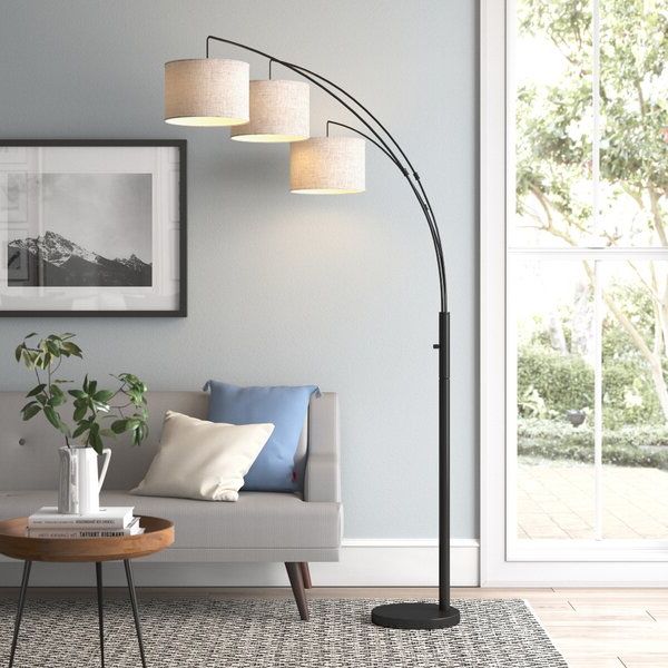 Widely Used Grey Shade Floor Lamps Throughout Wade Logan® Rue 87" Tree Floor Lamp & Reviews (View 13 of 15)
