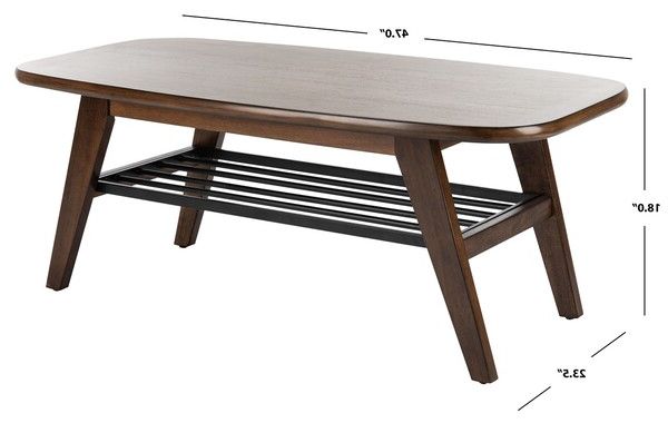 2019 Cof6400a Coffee Tables – Furnituresafavieh In Outdoor 2 Tiers Storage Metal Coffee Tables (View 11 of 15)