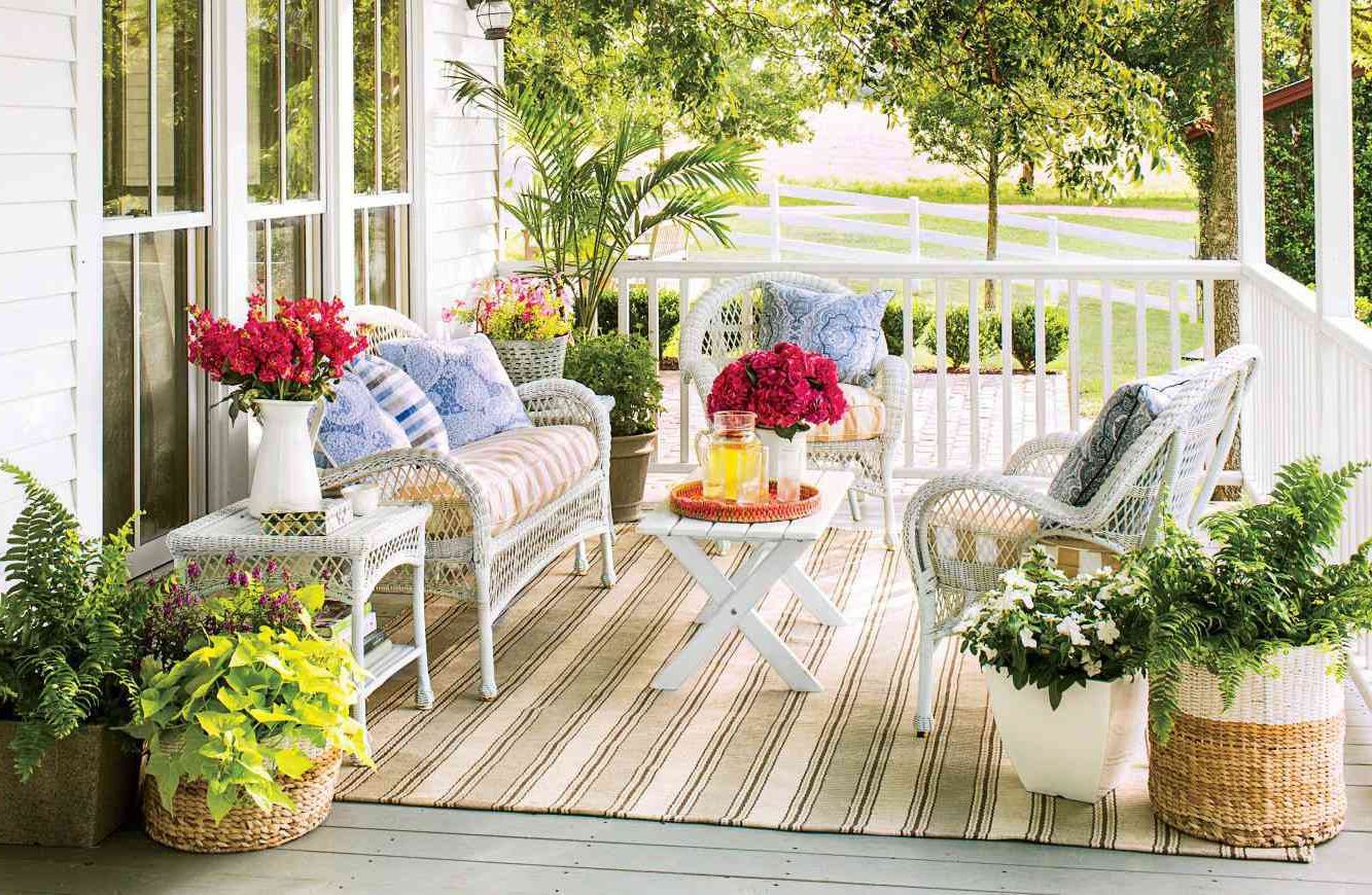 2020 65 Porch And Patio Design Ideas You'll Love All Season Pertaining To Balcony And Deck With Soft Cushions (View 13 of 15)