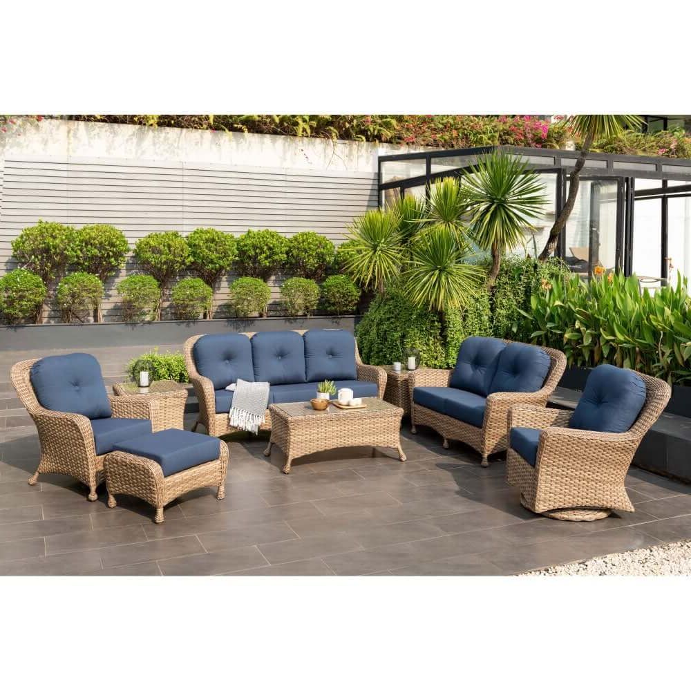 8 Pcs Outdoor Patio Furniture Set For Best And Newest Savannah Sofa And Loveseat 8 Piece Outdoor Patio Furniture Set – Patiohq (View 11 of 15)