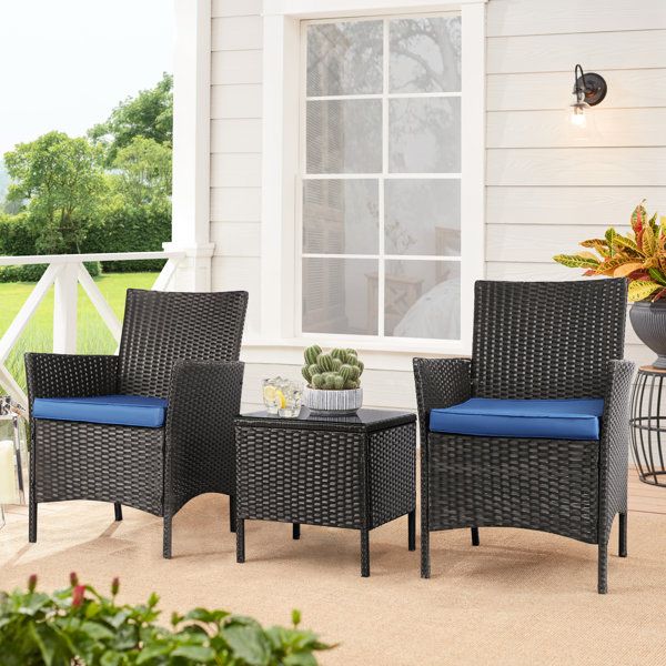 Balcony Furniture Set With Beige Cushions Pertaining To Most Current Waterproof Outdoor Furniture (Photo 15 of 15)