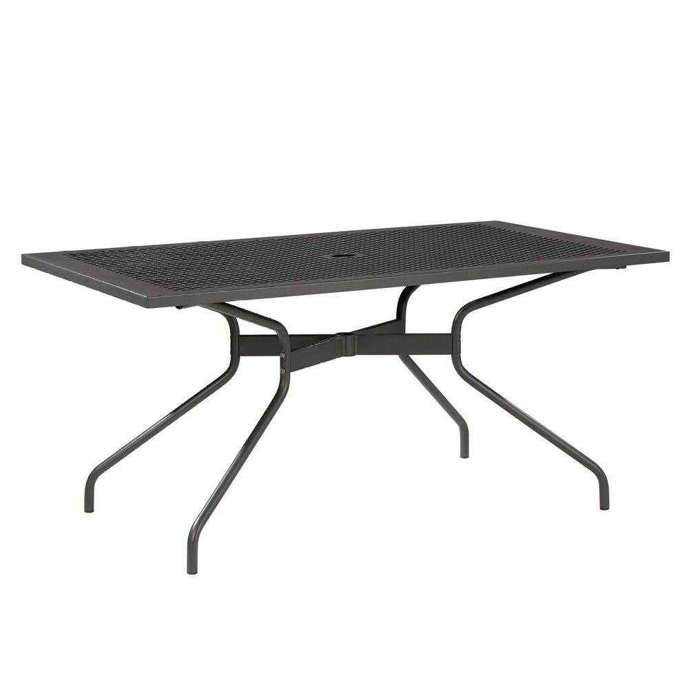 Best And Newest Outdoor Furniture Metal Rectangular Tables Inside Design Rectangular Outdoor Table 160x90 In Ischia Steel (Photo 14 of 15)