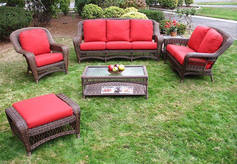 Brown Wicker Chairs With Ottoman Regarding Best And Newest Antique Brown Palm Springs Resin Wicker Furniture Sets – Wicker Patio  Furniture, Full Size – Outdoor Resin Wicker Furniture (Photo 7 of 15)