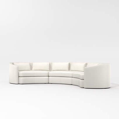 Crate & Barrel Intended For 3 Piece Curved Sectional Set (Photo 2 of 15)