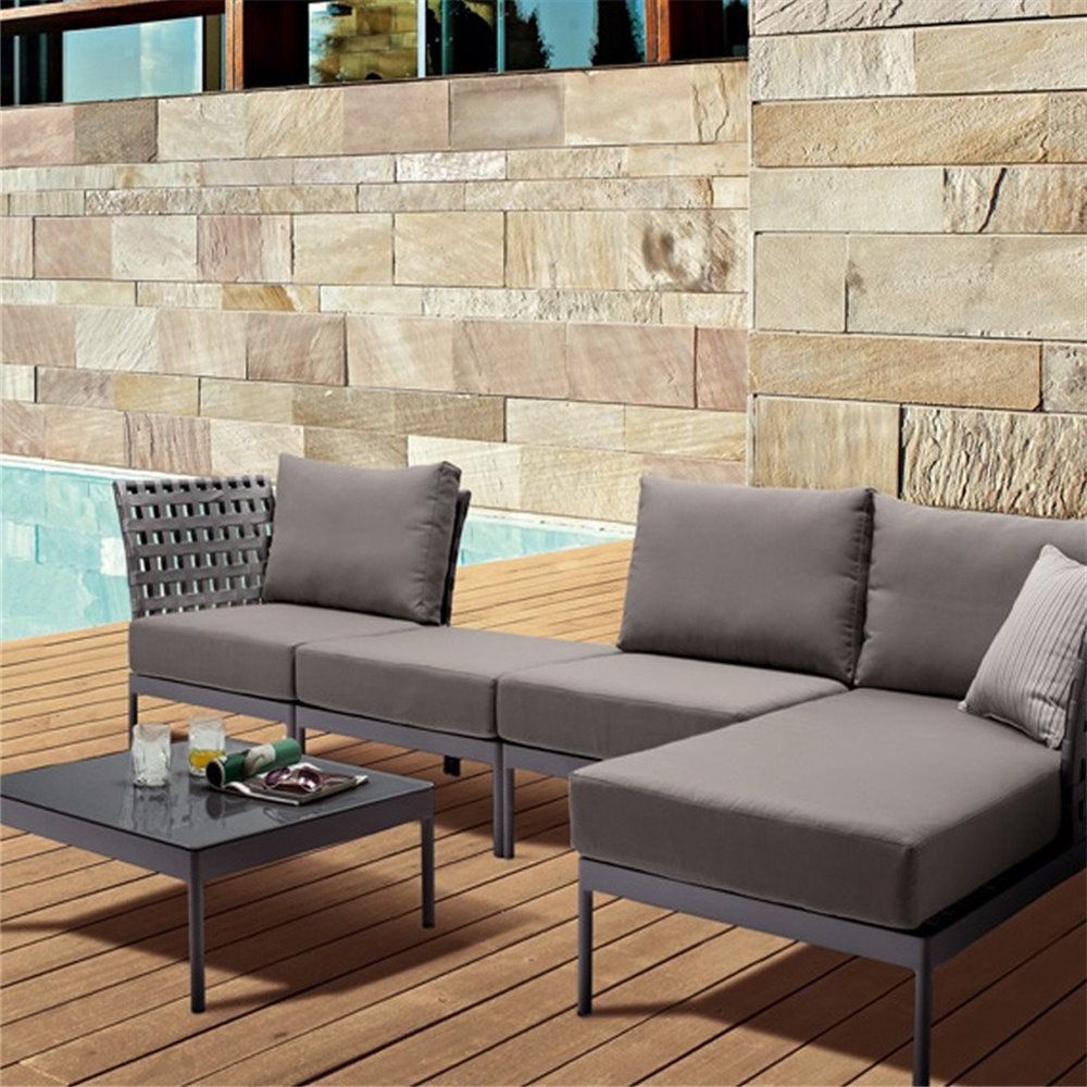 Cushions & Coffee Table Furniture Couch Set Throughout Favorite Outdoor Living Room – Villa Lounge (View 12 of 15)