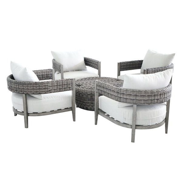 Joss & Main Inside All Weather Wicker Sectional Seating Group (Photo 4 of 15)