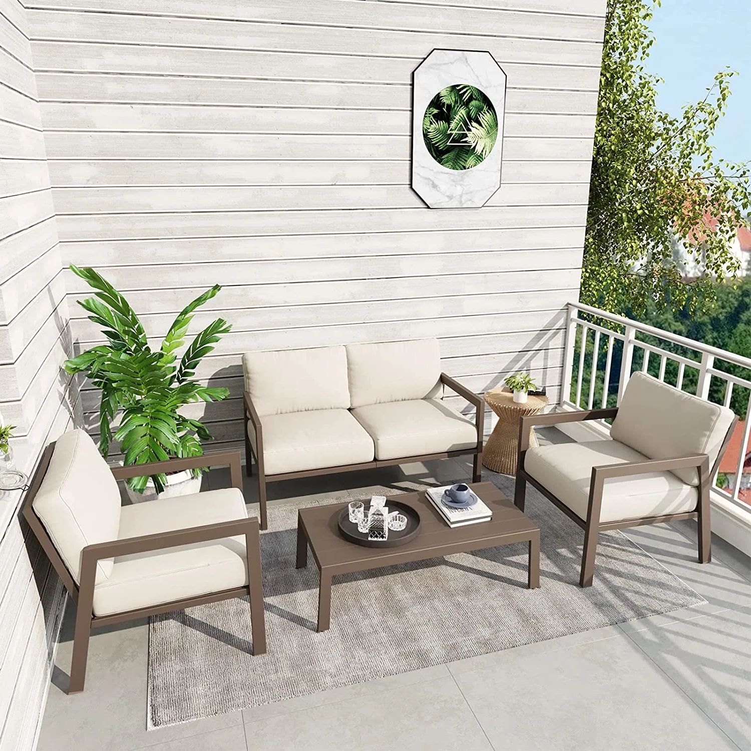 Made In China Pertaining To Most Up To Date Side Table Iron Frame Patio Furniture Set (View 11 of 15)