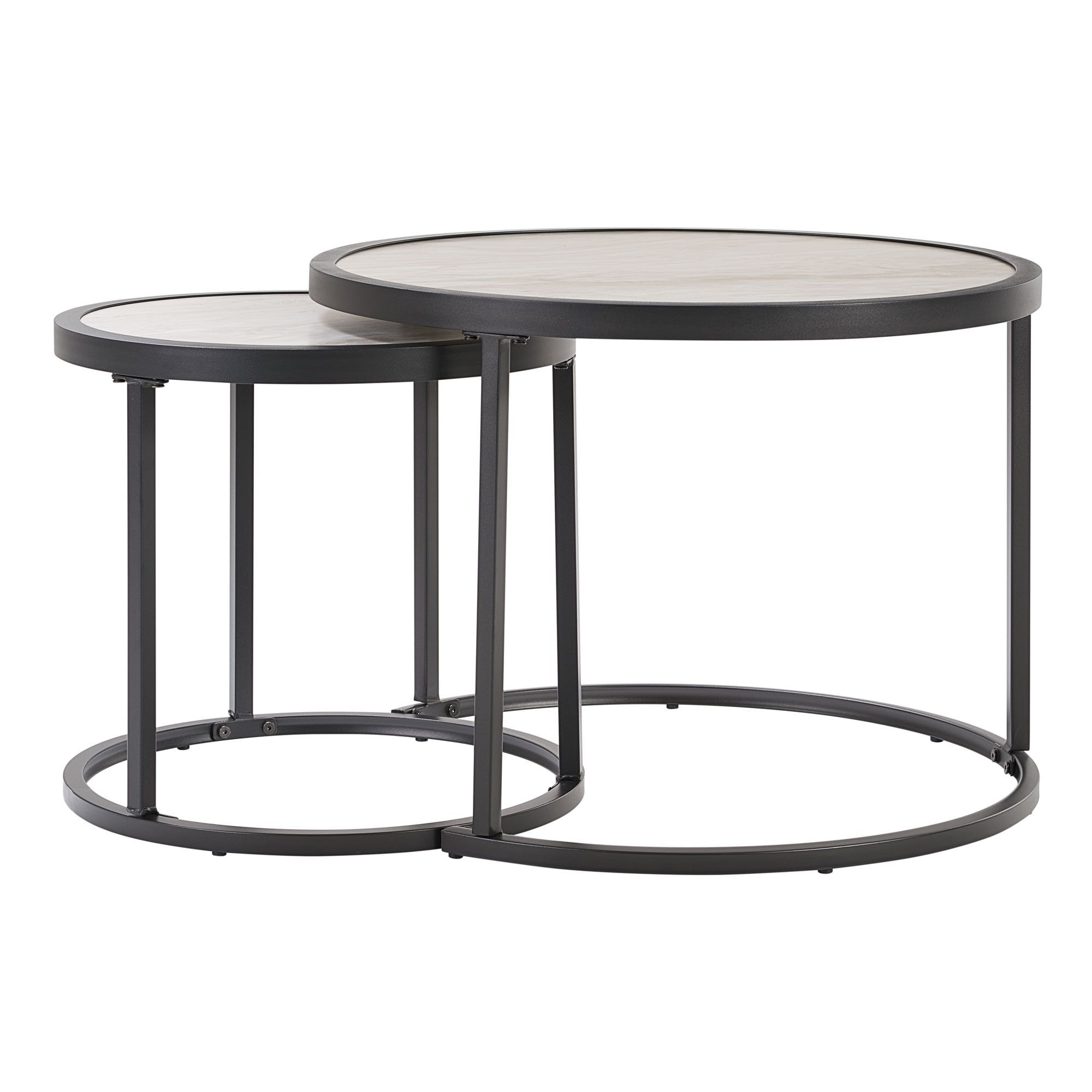 Most Recent Oaks Table Set With Patio Cover Within Better Homes & Gardens River Oaks 3 Piece Sofa And Nesting Tables With Patio  Cover, Dark – Walmart (Photo 14 of 15)