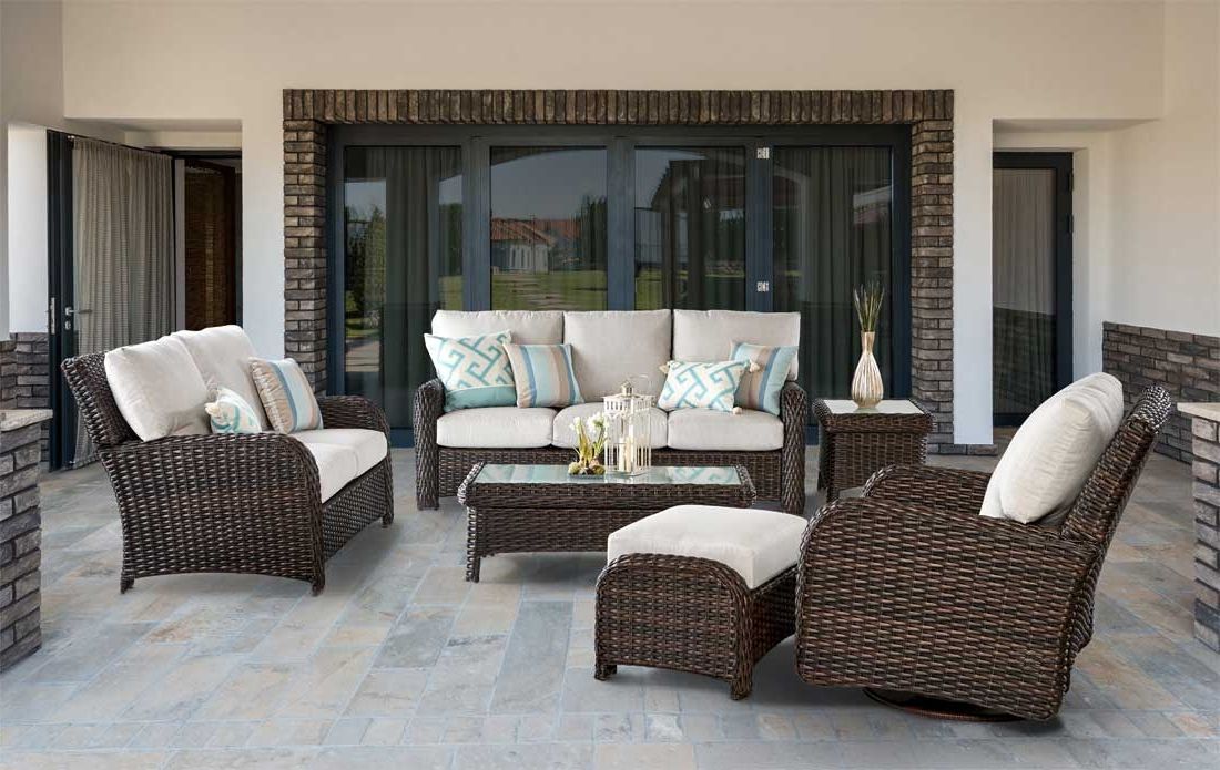 Newest St Croix All Weather Resin Wicker Furniture Sets, Tobacco – Wicker Patio  Furniture, Full Size – Outdoor Resin Wicker Furniture Within All Weather Wicker Sectional Seating Group (Photo 6 of 15)