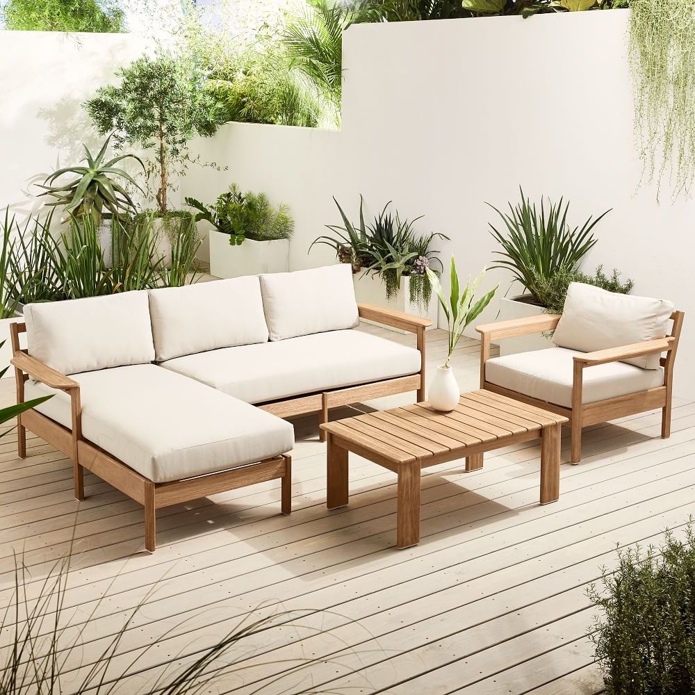Popsugar Home Within Outdoor Cushioned Chair Loveseat Tables (View 9 of 15)