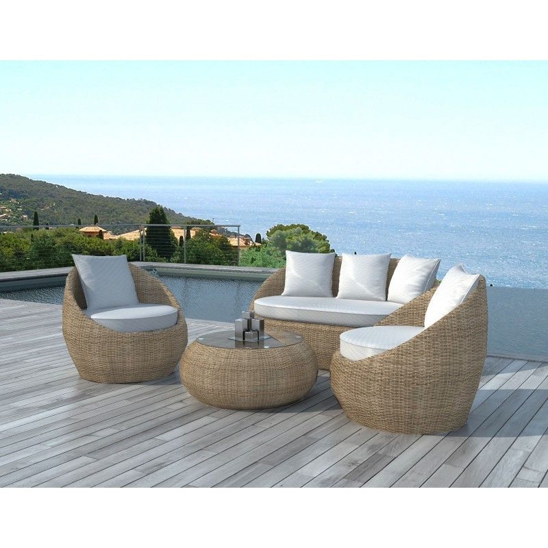 Popular Garden Furniture 5 Places Diego Round Braided Resin (rattan, Beige) Within Balcony Furniture Set With Beige Cushions (Photo 5 of 15)