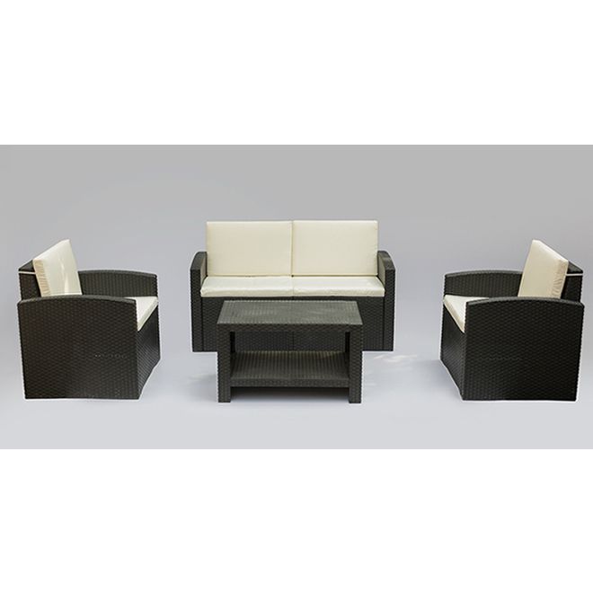 Rona In Trendy 4 Piece Outdoor Wicker Seating Set In Brown (Photo 13 of 15)