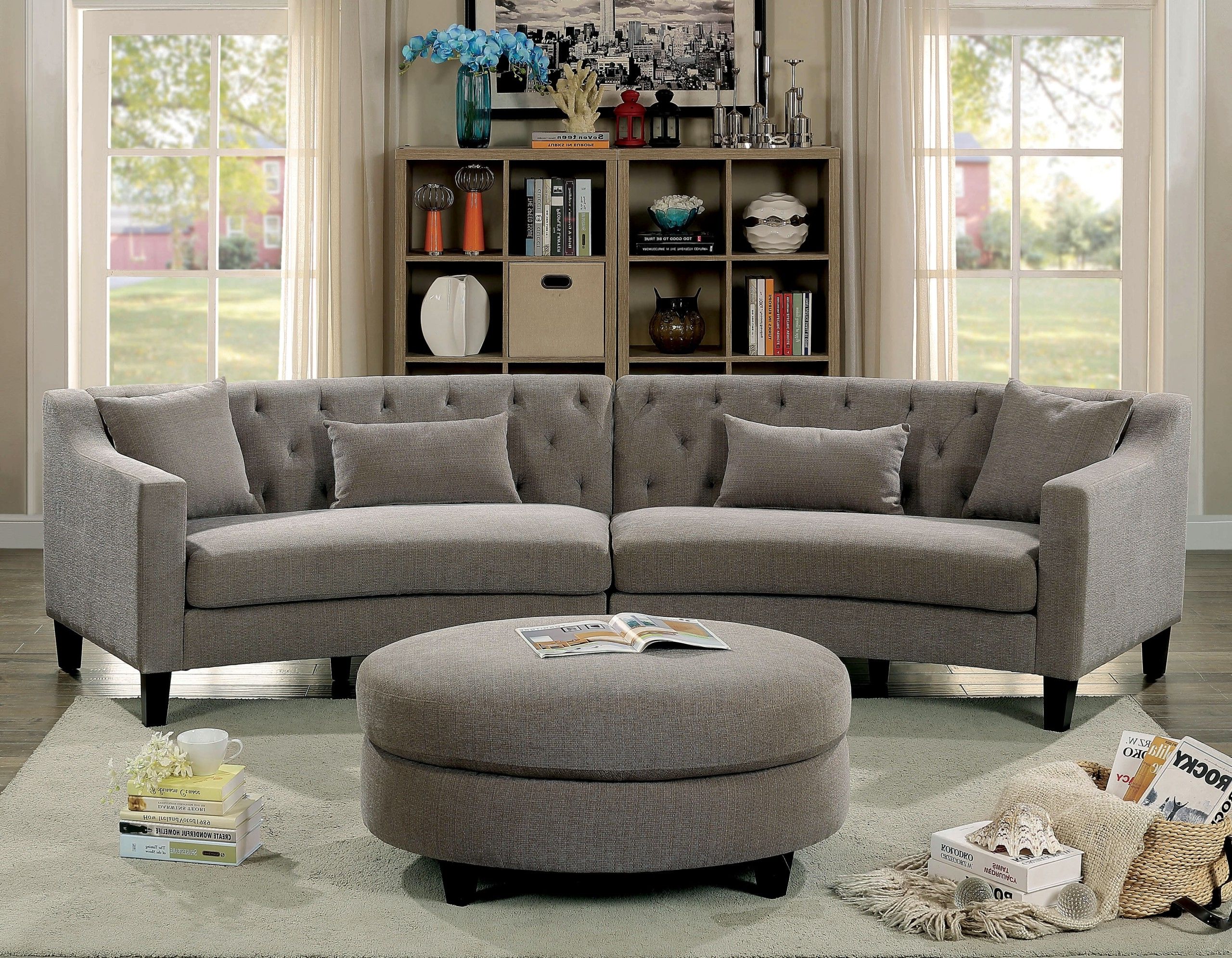 Small Curved Sectional Sofas / Couches – Ideas On Foter In Fashionable 3 Piece Curved Sectional Set (View 11 of 15)
