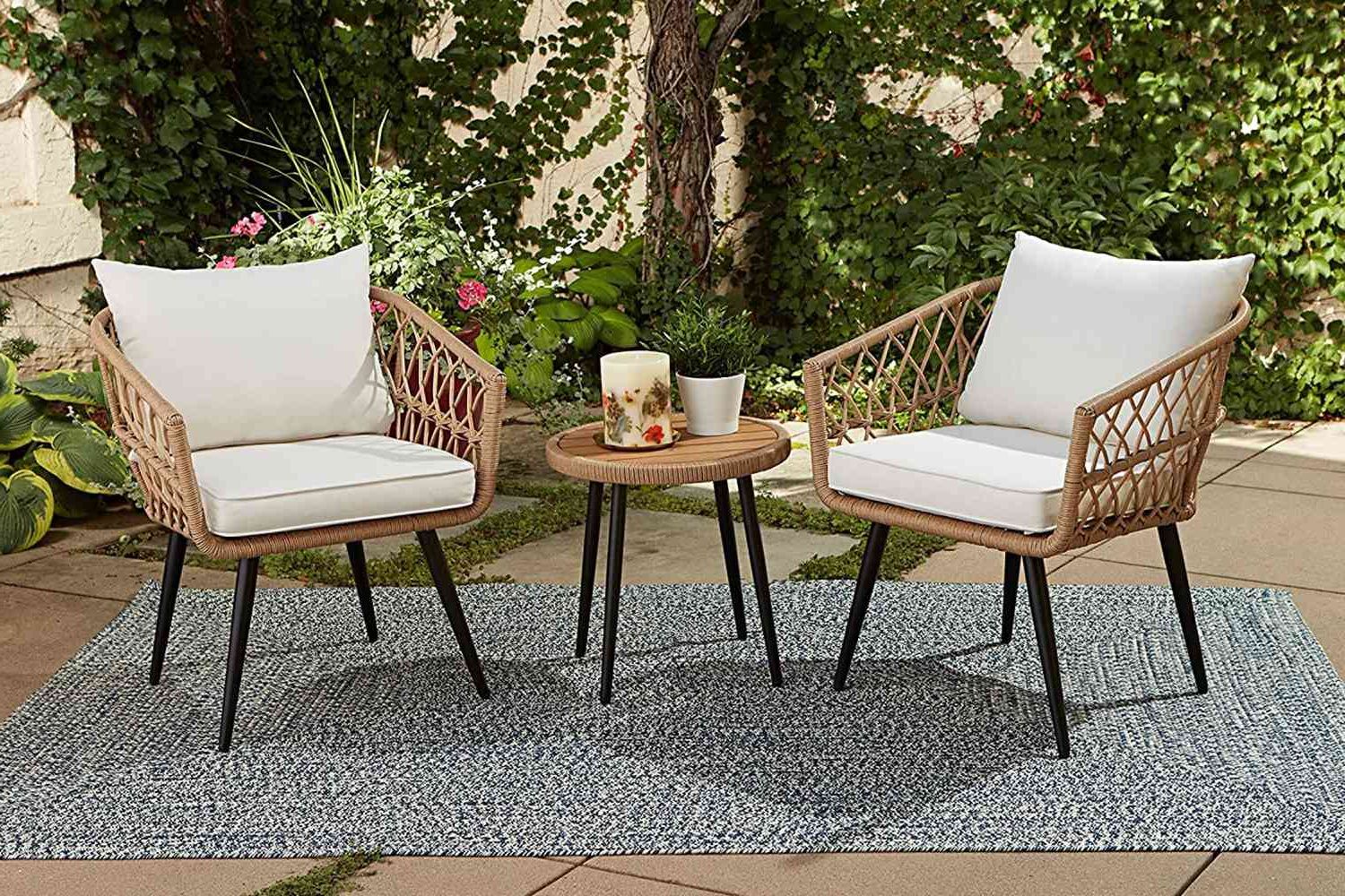 Trendy Patio Furniture Wicker Outdoor Bistro Set Within These Popular Patio Bistro Sets Are On Sale At Amazon—starting At $89 (Photo 11 of 15)