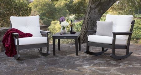 Us Made Outdoor Rocking Chair Sets – Patio Furniture Pertaining To Famous Rocking Chairs Wicker Patio Furniture Set (View 11 of 15)