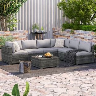 Well Known Outdoor Rattan Sectional Sofas With Coffee Table Throughout Small Outdoor Sectional Sofas (View 5 of 15)