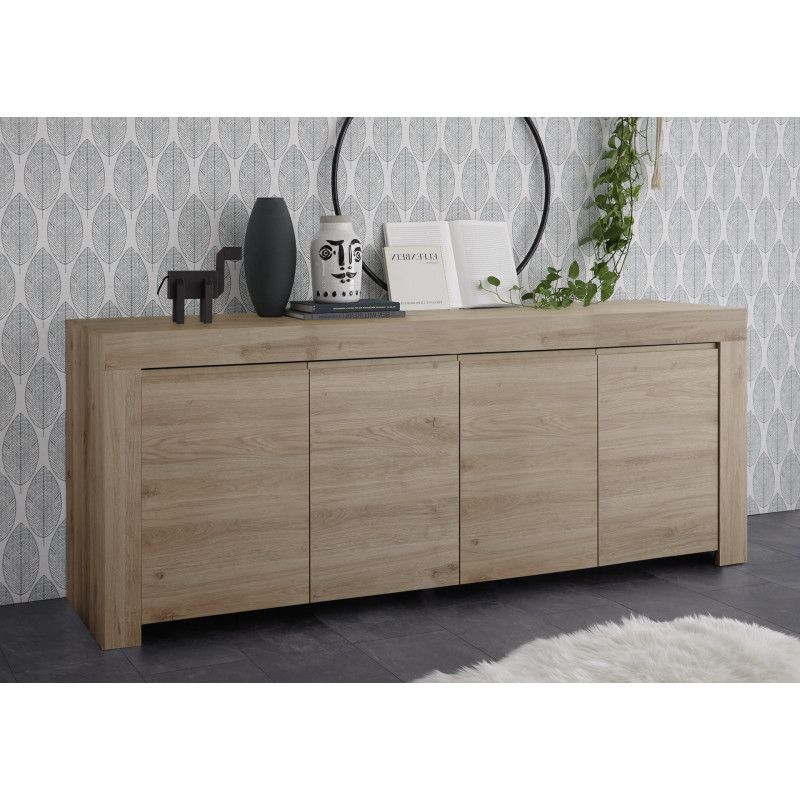 2019 Arden Iii 210cm Kadiz Oak Modern Sideboard – Sideboards (4215) – Sena Home  Furniture For Transitional Oak Sideboards (View 15 of 15)