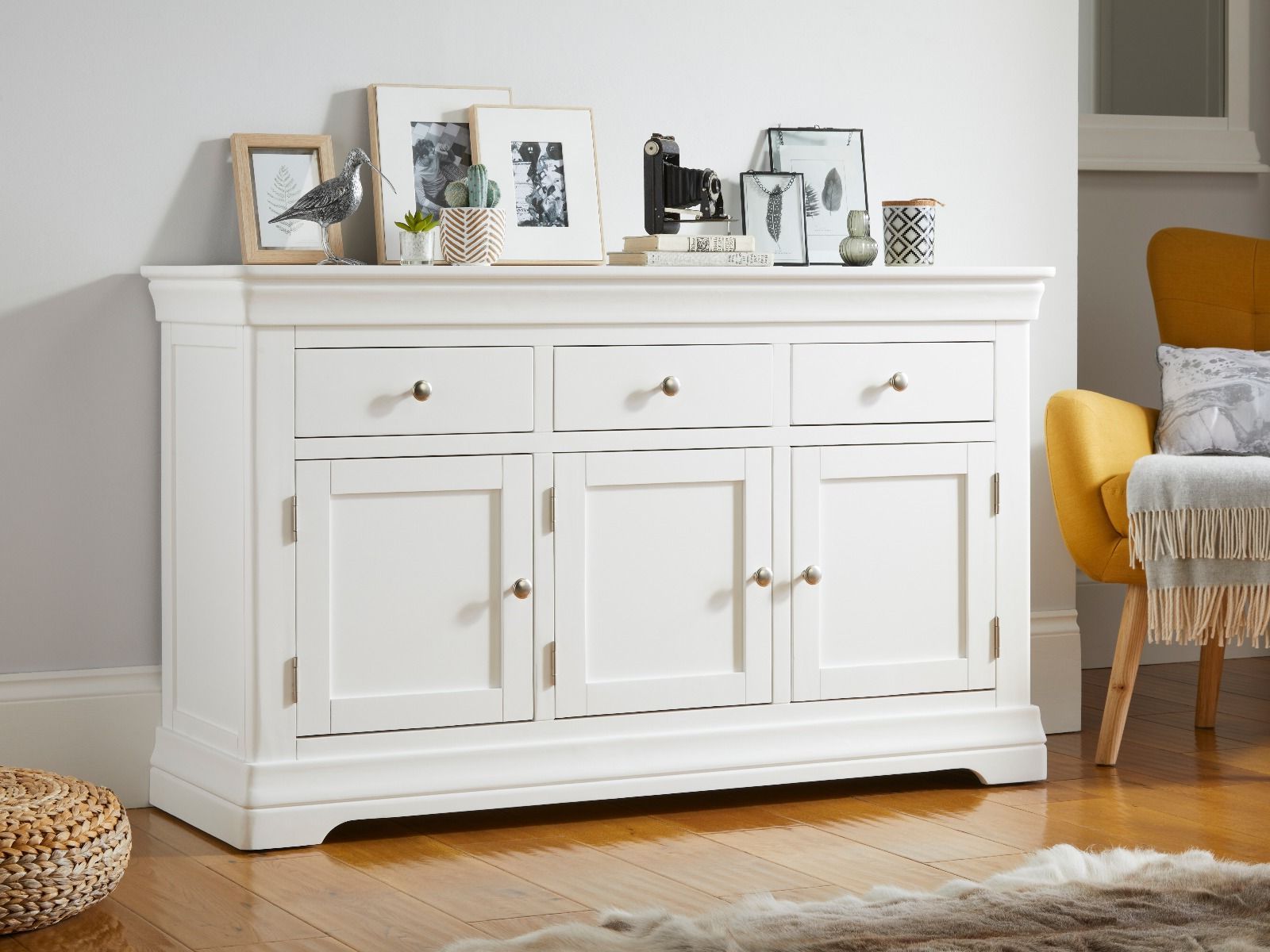 Best And Newest Toulouse 140cm Large White Painted Sideboard With Drawers (View 12 of 15)