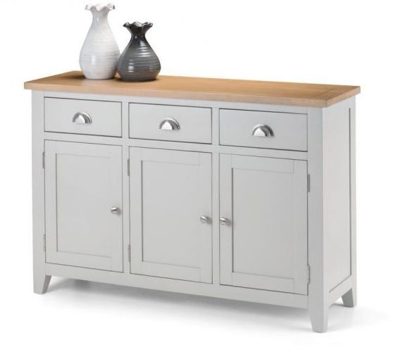 Famous Richmond 3 Door 3 Drawer Sideboard – Grey / Oak With Sideboards With 3 Doors (Photo 8 of 15)