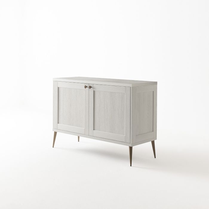 M01cf010014b – Living Room Sideboard Modern, 120 X 45 X 84, Ash White –  Arhome With Regard To Most Current Mid Century Modern White Sideboards (Photo 11 of 15)