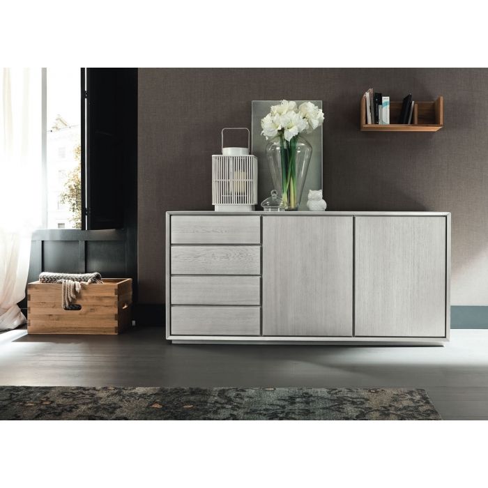 Madia Nook Altacorte Oak With Two Doors And Three Drawers With Regard To 2020 Gray Wooden Sideboards (Photo 1 of 15)
