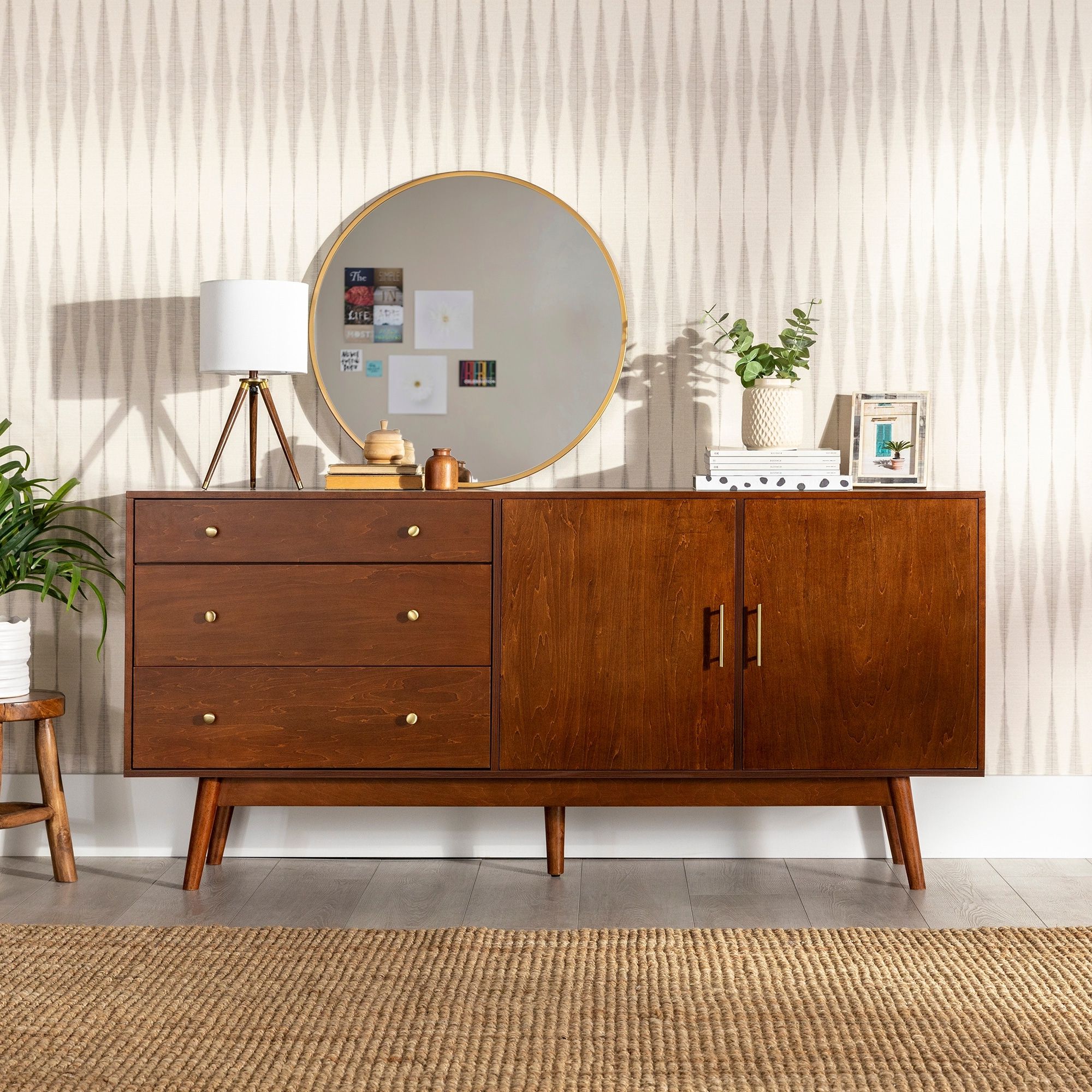 Mid Century Modern Sideboards Intended For Latest Middlebrook 70 Inch Mid Century Modern Buffet Console – On Sale – Bed Bath  & Beyond – 30944458 (Photo 4 of 15)