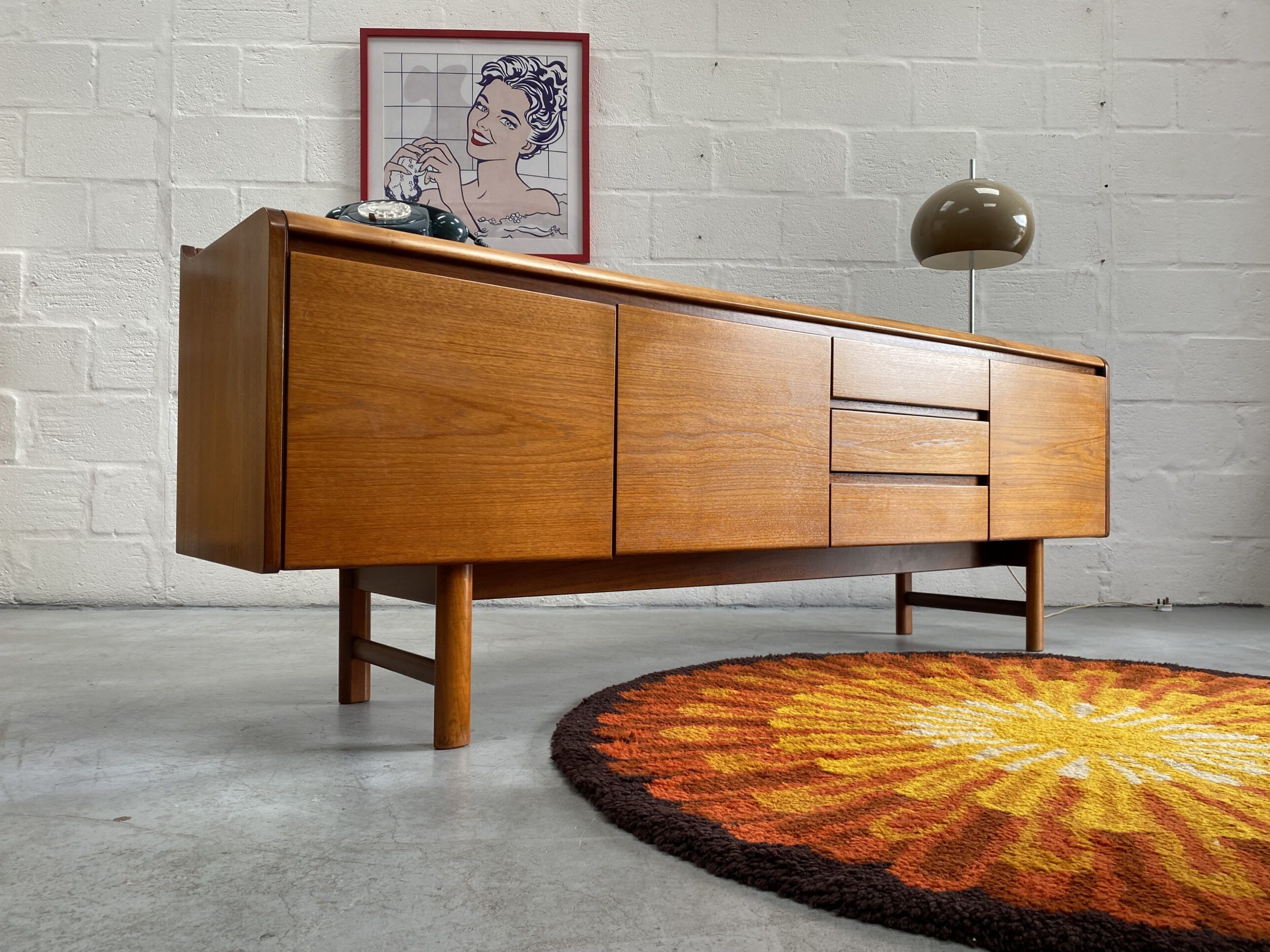 Most Current Mid Century Modern White Sideboards Regarding Mid Century White & Newton 'petersfield' Sideboard – Pavement Vintage (View 14 of 15)