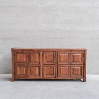 Most Popular Mid Century Spanish Geometric Panelled Sideboard, 1950s For Sale At Pamono Intended For Geometric Sideboards (Photo 15 of 15)