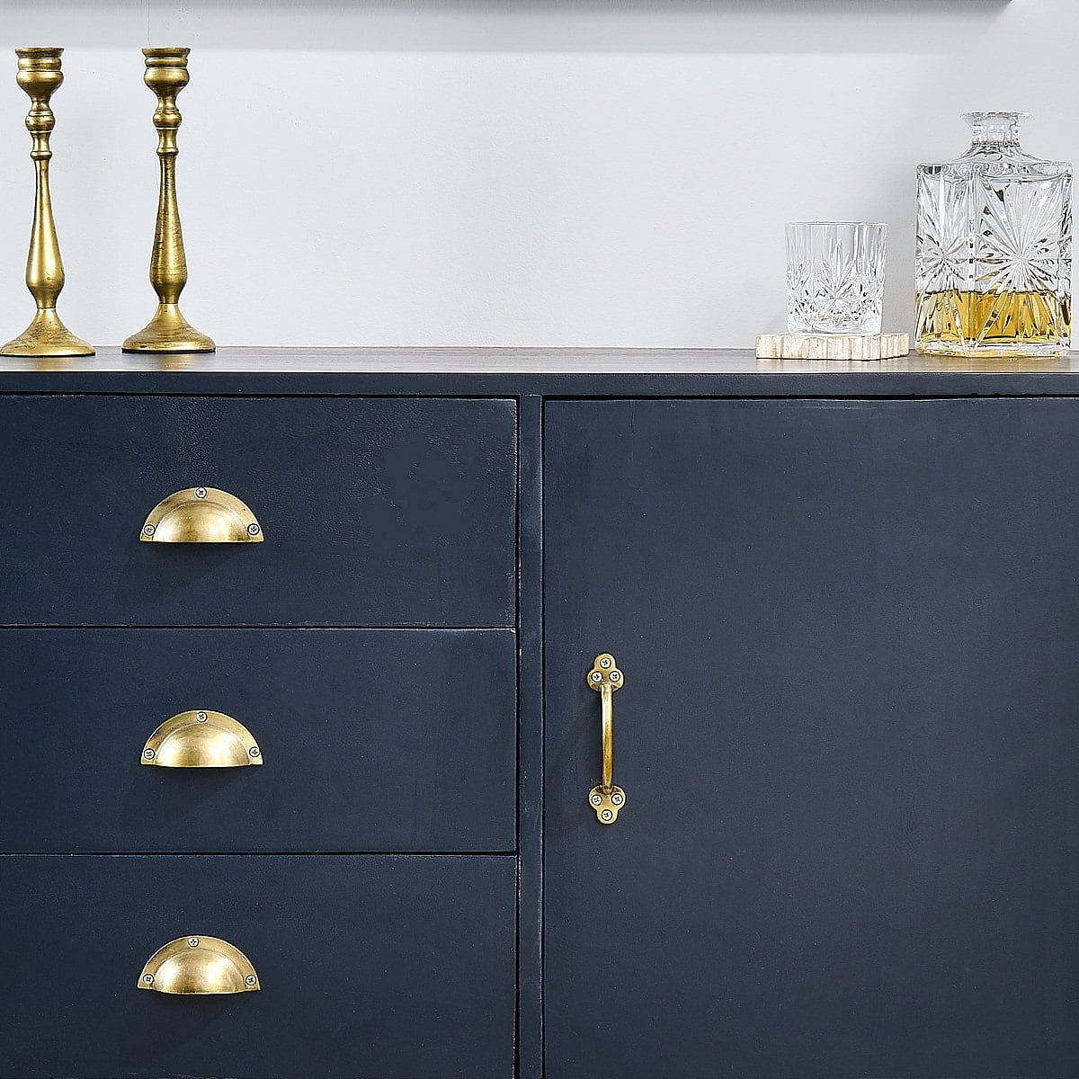 Navy Blue Sideboards In 2019 Antique Blue Sideboard Navy – Ellie – Zaza Homes (Photo 10 of 15)