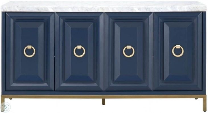Navy Blue Sideboards Pertaining To Well Liked Azure Navy Blue Carrera Sideboard From Orient Express (View 5 of 15)