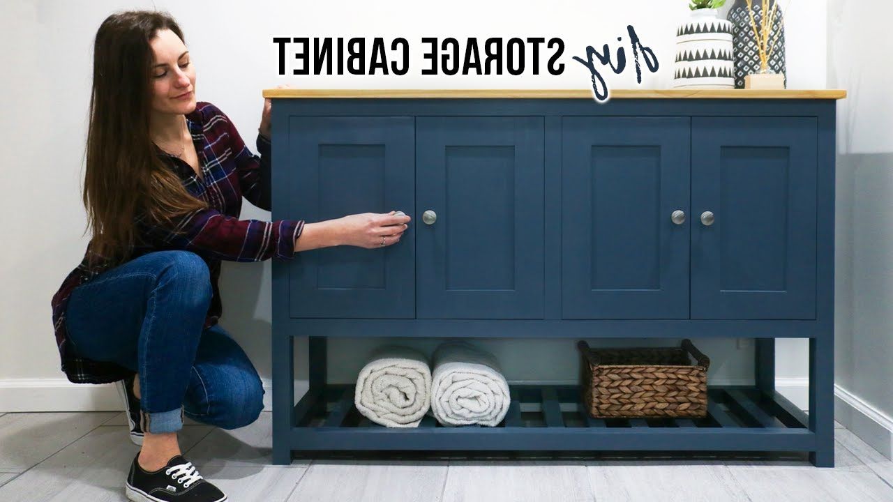 Newest Diy Sideboard Cabinet (with Storage!) – Youtube Throughout Storage Cabinet Sideboards (Photo 6 of 15)
