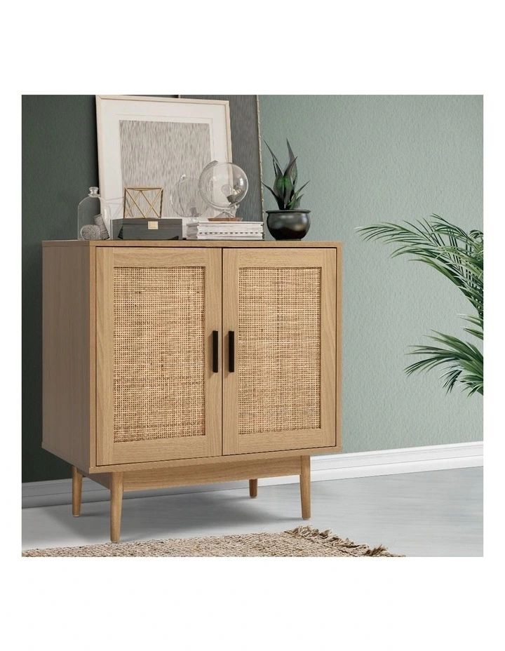 Recent Assembled Rattan Sideboards Pertaining To Artiss Rattan Buffet Sideboard Cabinet Storage Hallway Table Kitchen  Cupboard (View 6 of 15)