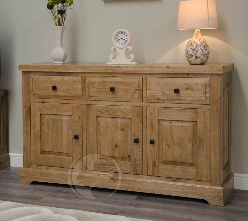 Rustic Oak Sideboards Intended For 2019 Coniston Rustic Solid Oak Large Sideboard (View 8 of 15)
