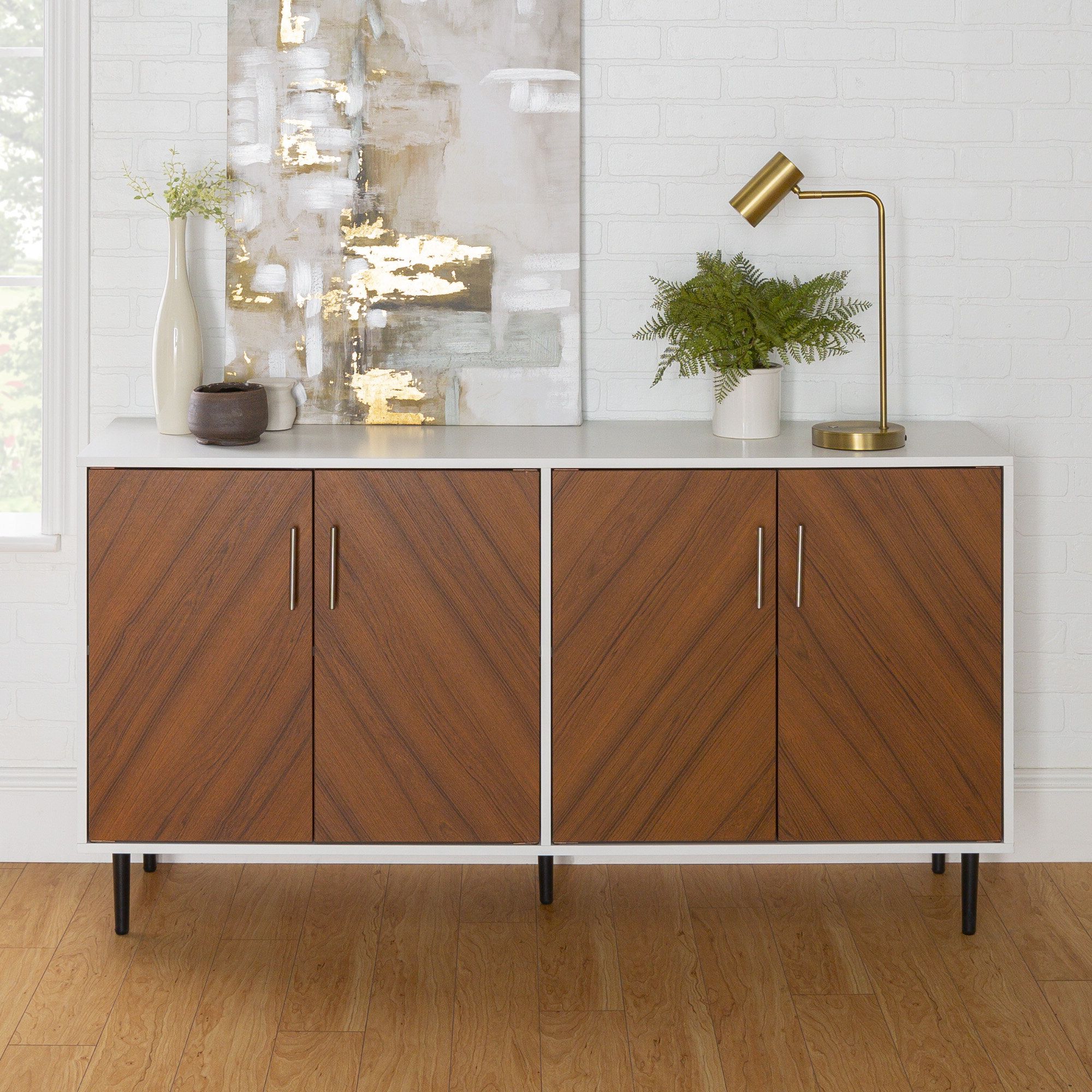 Sideboards Bookmatch Buffet With Well Liked Wrought Studio Aminatou 58'' Sideboard & Reviews (View 3 of 15)